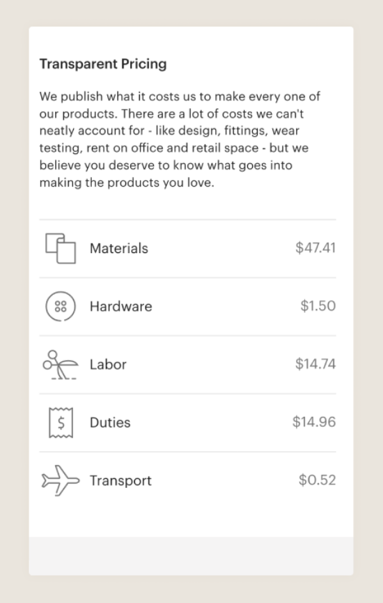 Brand Purpose Beispiel Everlane