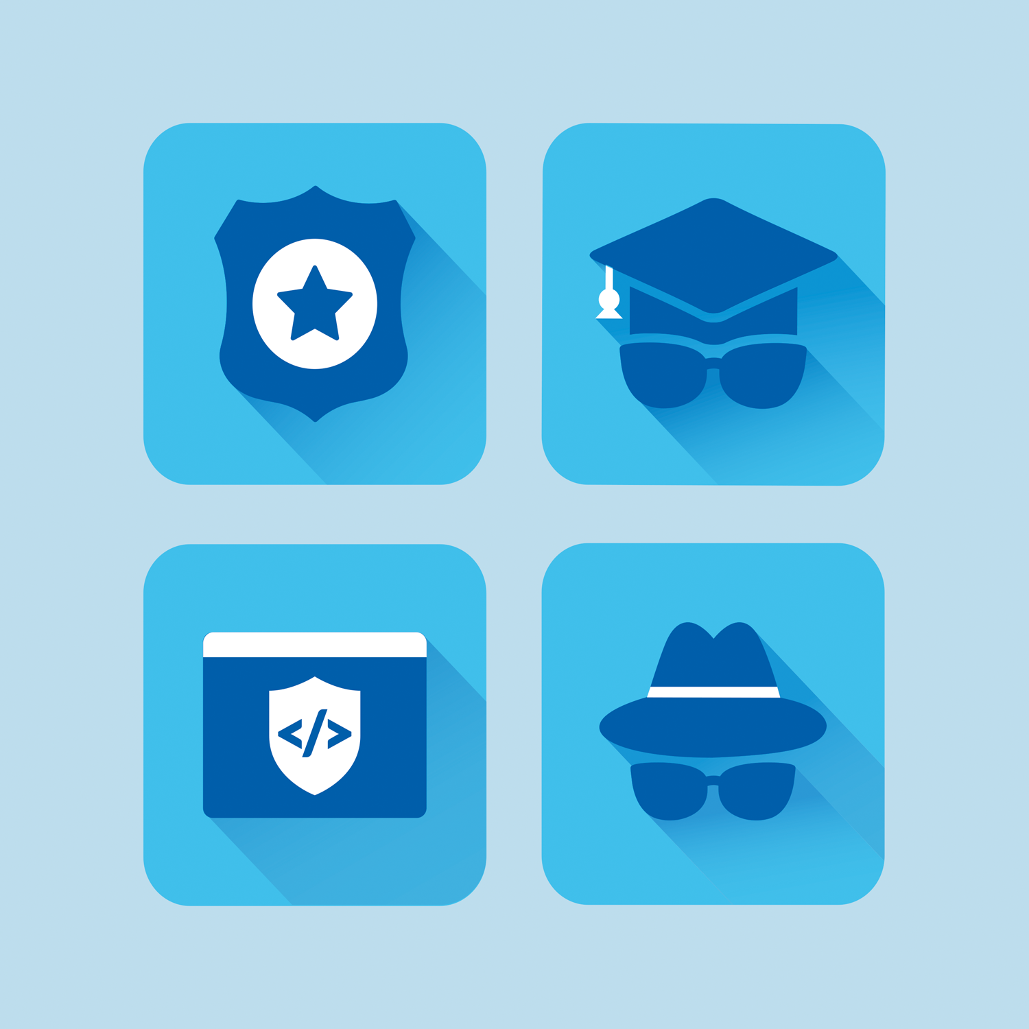 Kursicons für IT-Sicherheitmarke