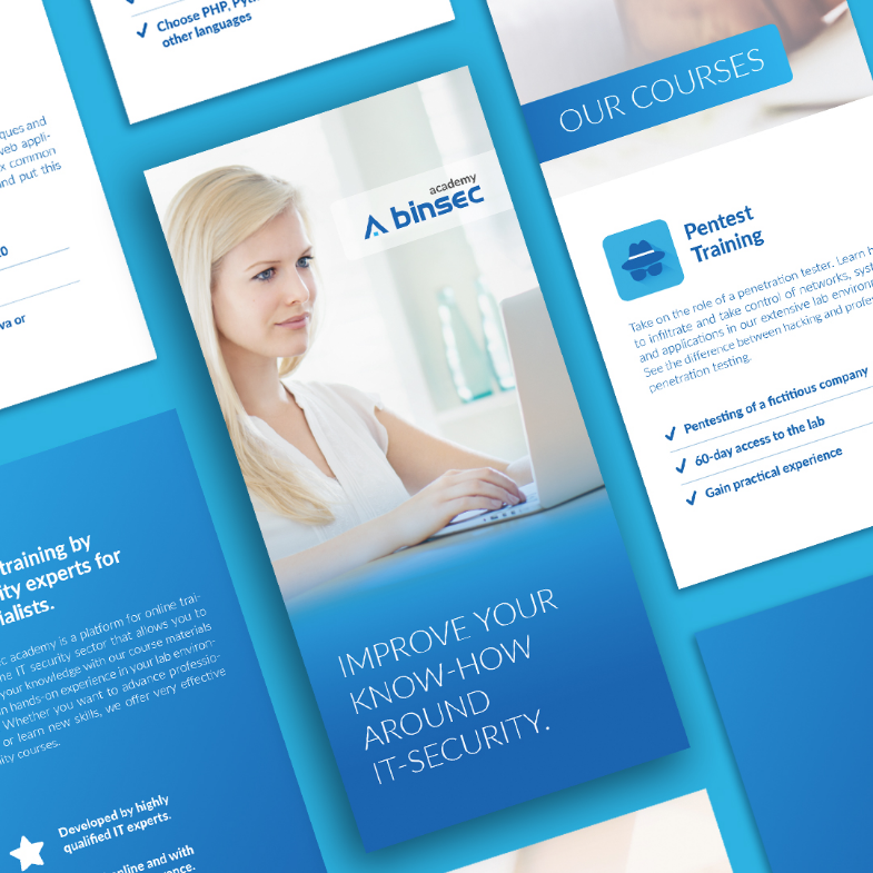 Flyerdesign für IT-Sicherheitmarke